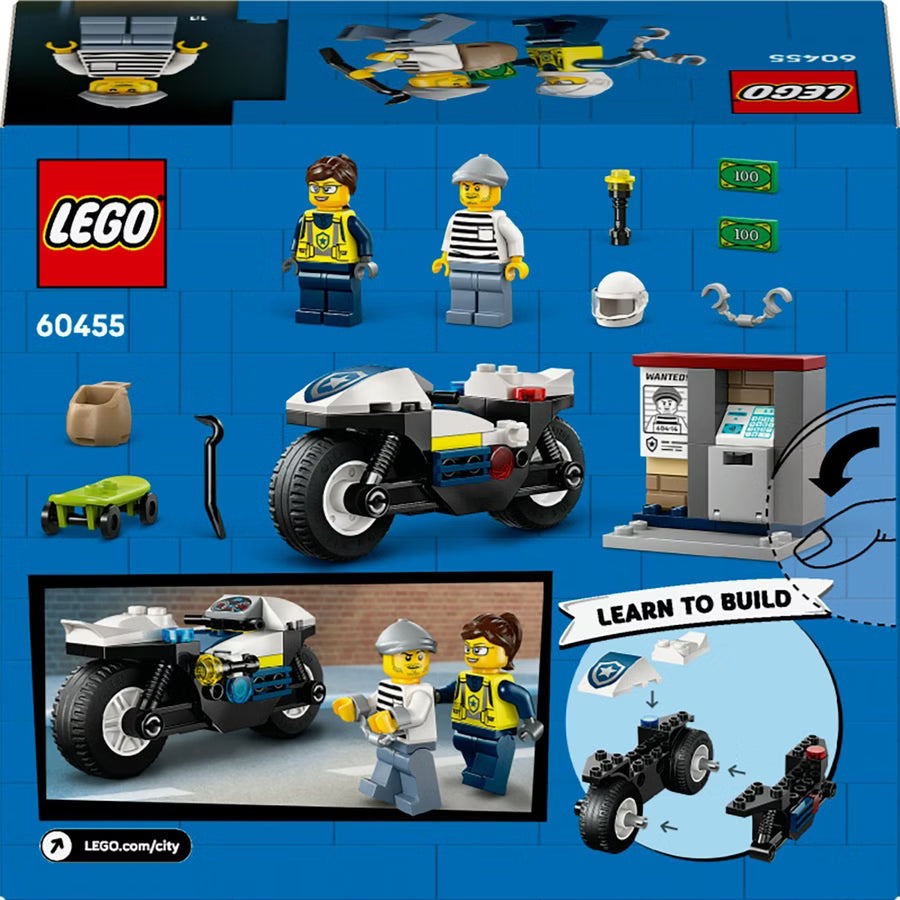LEGO® City 60455 - Verfolgungsjagd mit dem Polizeimotorrad (65 Teile)