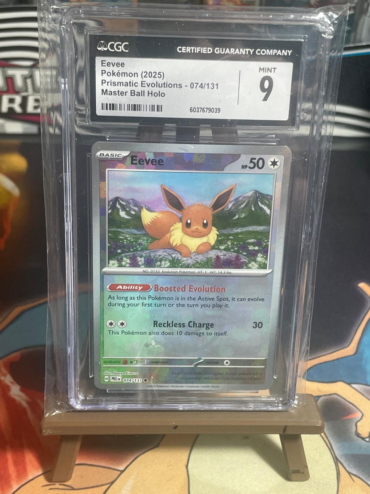 Eevee Master Ball Holo 9 Mint